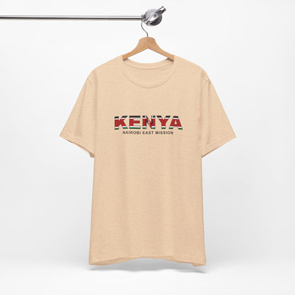 Kenya Nairobi East Mission Flag Title T-shirt - Latter-Day Saint LDS Missionary Gift - Book of Mormon