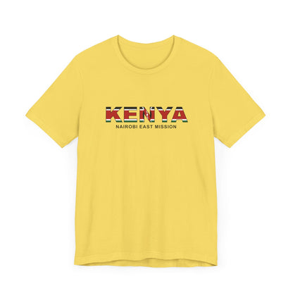 Kenya Nairobi East Mission Flag Title T-shirt - Latter-Day Saint LDS Missionary Gift - Book of Mormon