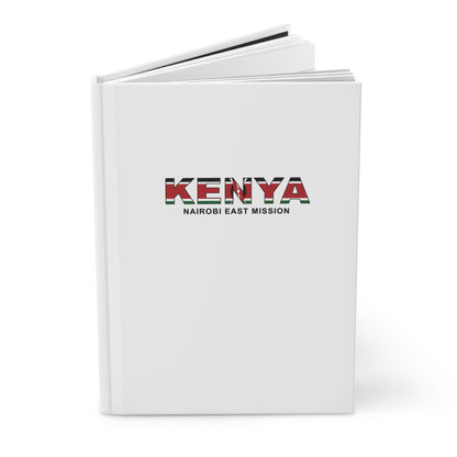 Kenya Nairobi East Mission Flag Title White Hardcover Journal Matte - Latter-Day Saint LDS Missionary Gift - Book of Mormon