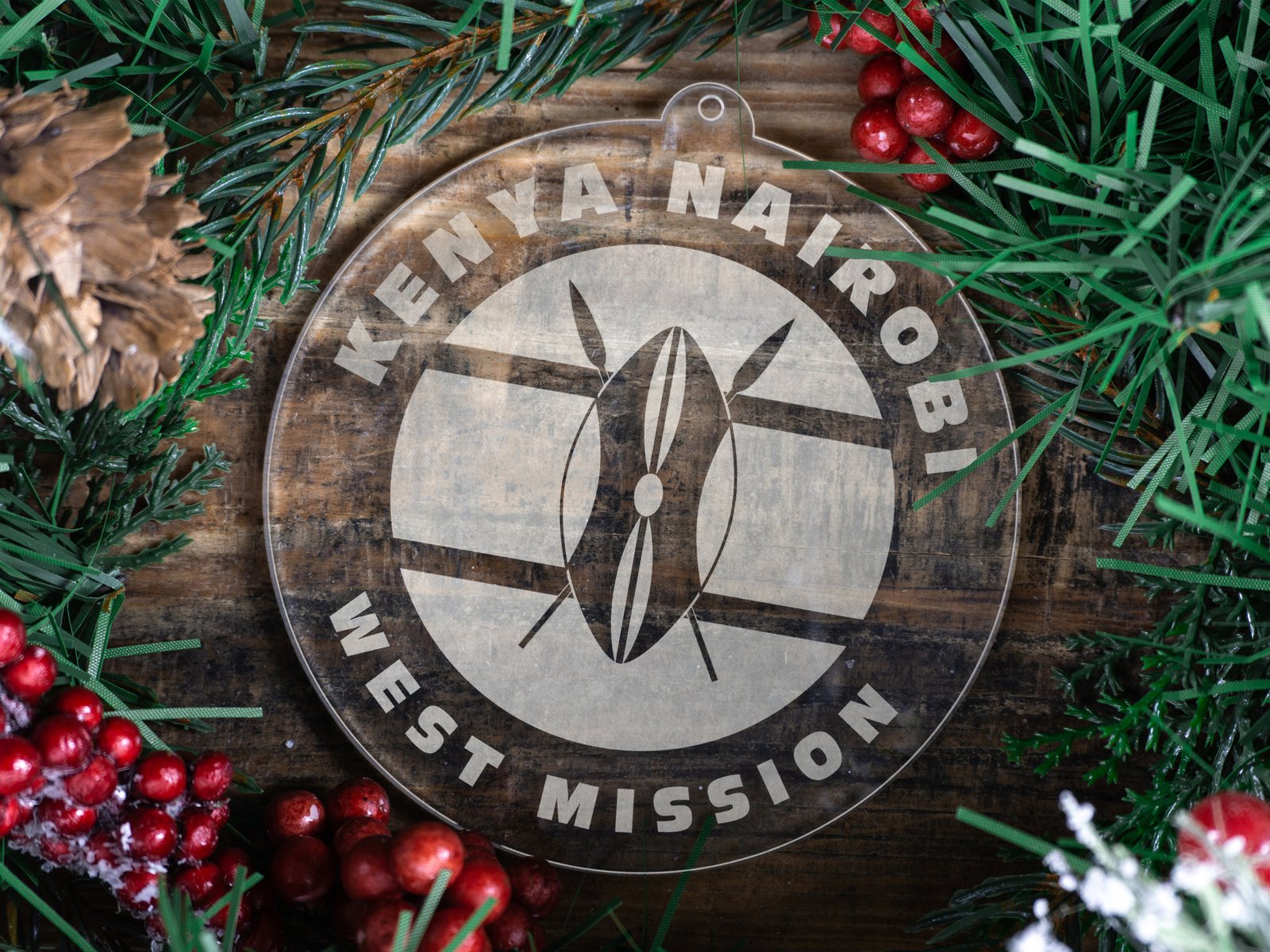 LDS Kenya Nairobi West Mission Christmas Ornament with Christmas Decorations