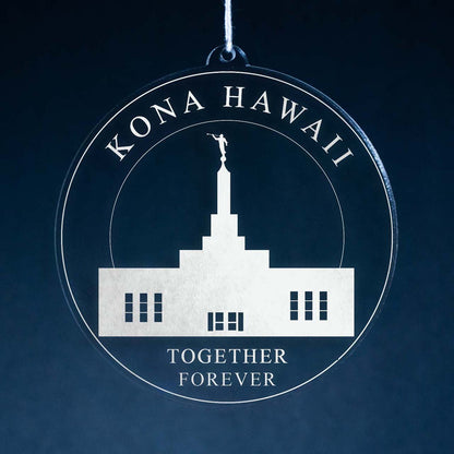 Kona Hawaii Temple Christmas Ornament - Latter-Day Saint LDS Missionary Gift - Book of Mormon