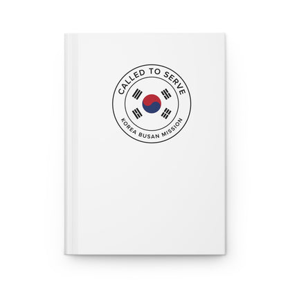 Korea Busan Mission Circle Flag Called to Serve White Hardcover Journal Matte - Latter-Day Saint LDS Missionary Gift - Book of Mormon