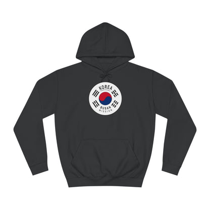 Korea Busan Mission Flag Logo (White Border) College Hoodie - Latter-Day Saint LDS Missionary Gift - Book of Mormon