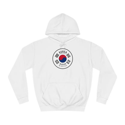 Korea Busan Mission Flag Logo (White Border) College Hoodie - Latter-Day Saint LDS Missionary Gift - Book of Mormon