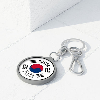 Korea Seoul Mission Circle Flag Key Tag - Latter-Day Saint LDS Missionary Gift - Book of Mormon