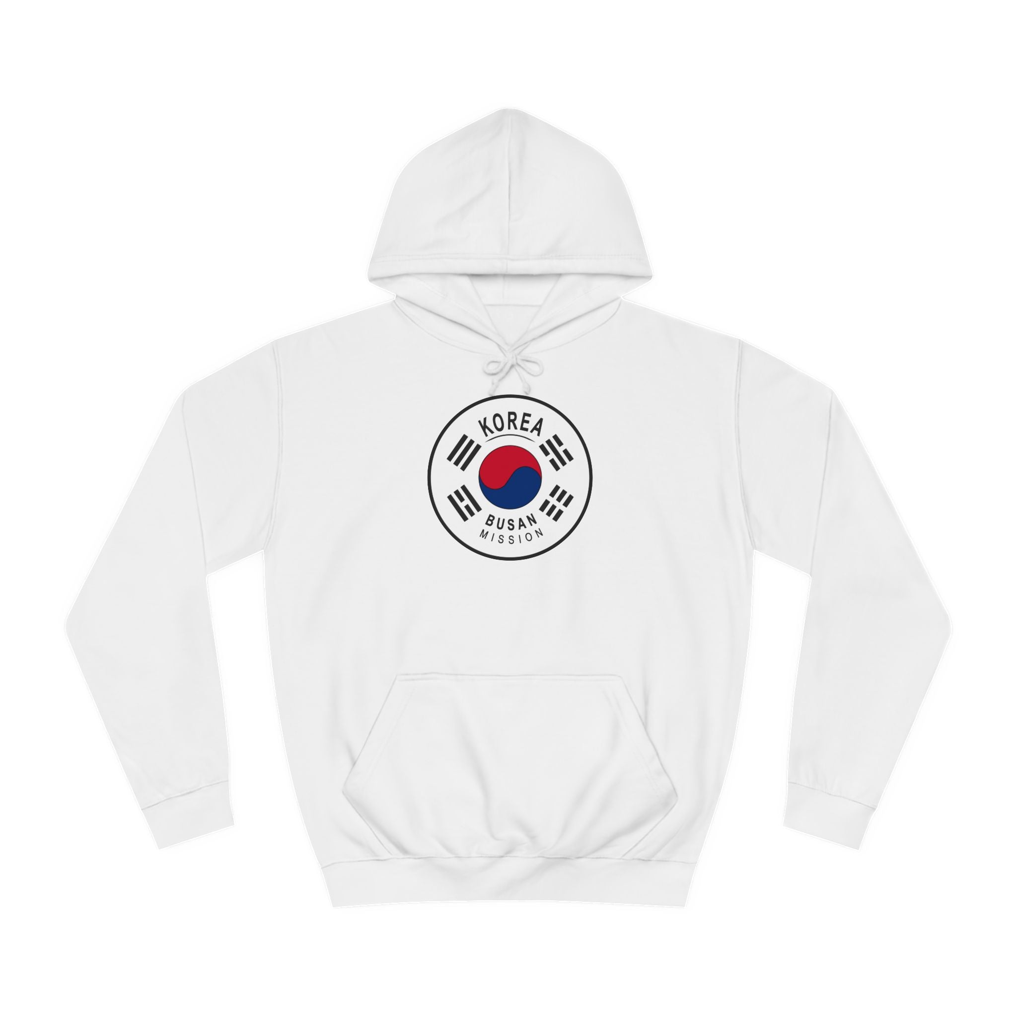 Korea Seoul Mission Flag Logo (White Border) College Hoodie - Latter-Day Saint LDS Missionary Gift - Book of Mormon