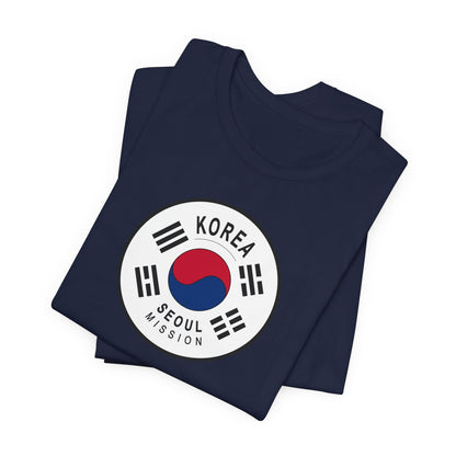 Korea Seoul Mission Flag Logo (White Border) T-shirt - Latter-Day Saint LDS Missionary Gift - Book of Mormon