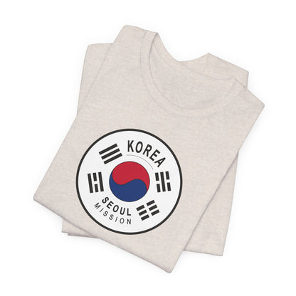 Korea Seoul Mission Flag Logo (White Border) T-shirt - Latter-Day Saint LDS Missionary Gift - Book of Mormon