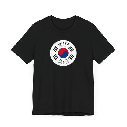 Korea Seoul Mission Flag Logo (White Border) T-shirt - Latter-Day Saint LDS Missionary Gift - Book of Mormon