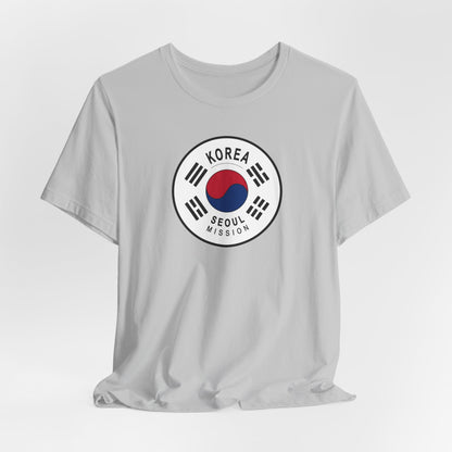 Korea Seoul Mission Flag Logo (White Border) T-shirt - Latter-Day Saint LDS Missionary Gift - Book of Mormon