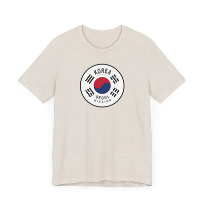 Korea Seoul Mission Flag Logo (White Border) T-shirt - Latter-Day Saint LDS Missionary Gift - Book of Mormon