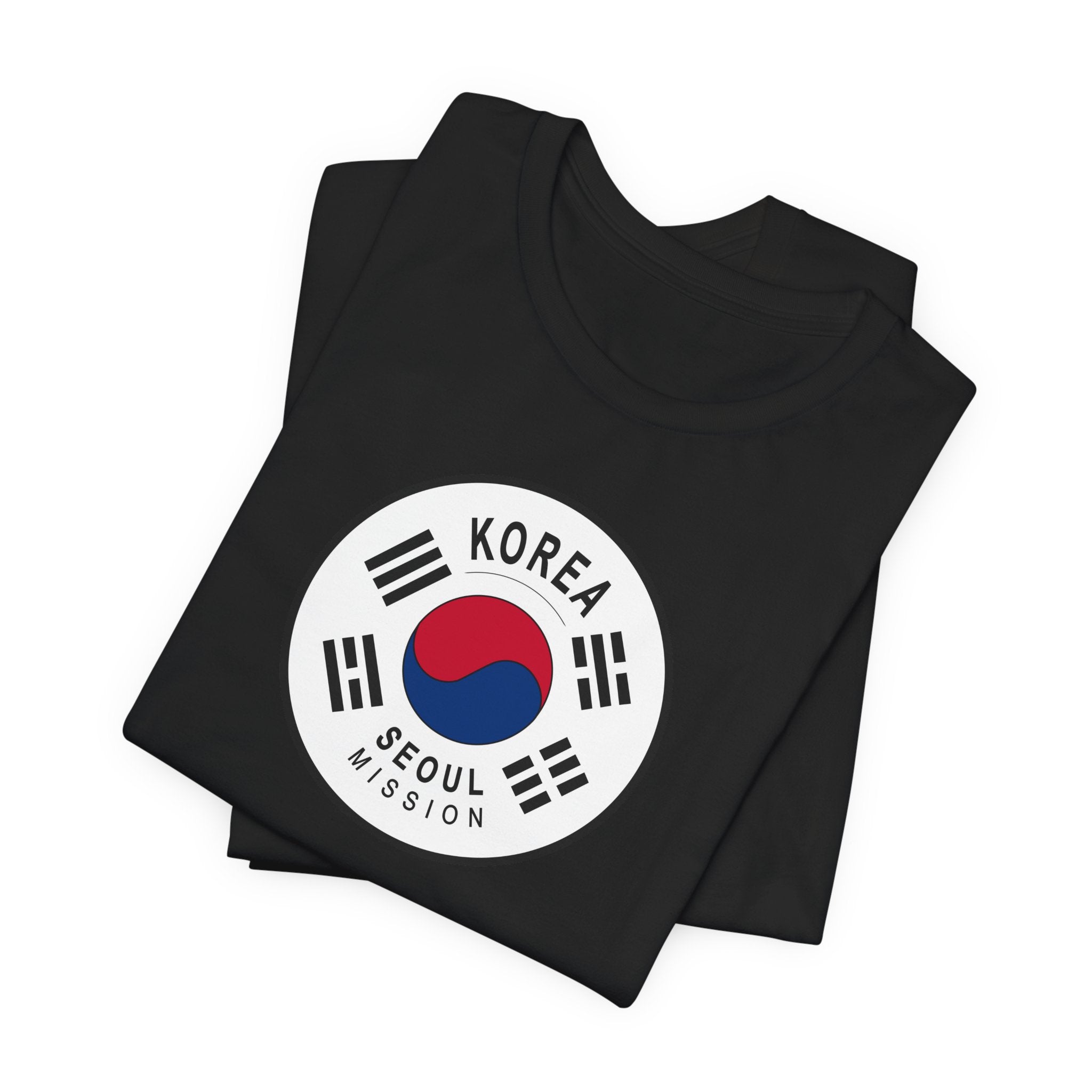 Korea Seoul Mission Flag Logo (White Border) T-shirt - Latter-Day Saint LDS Missionary Gift - Book of Mormon