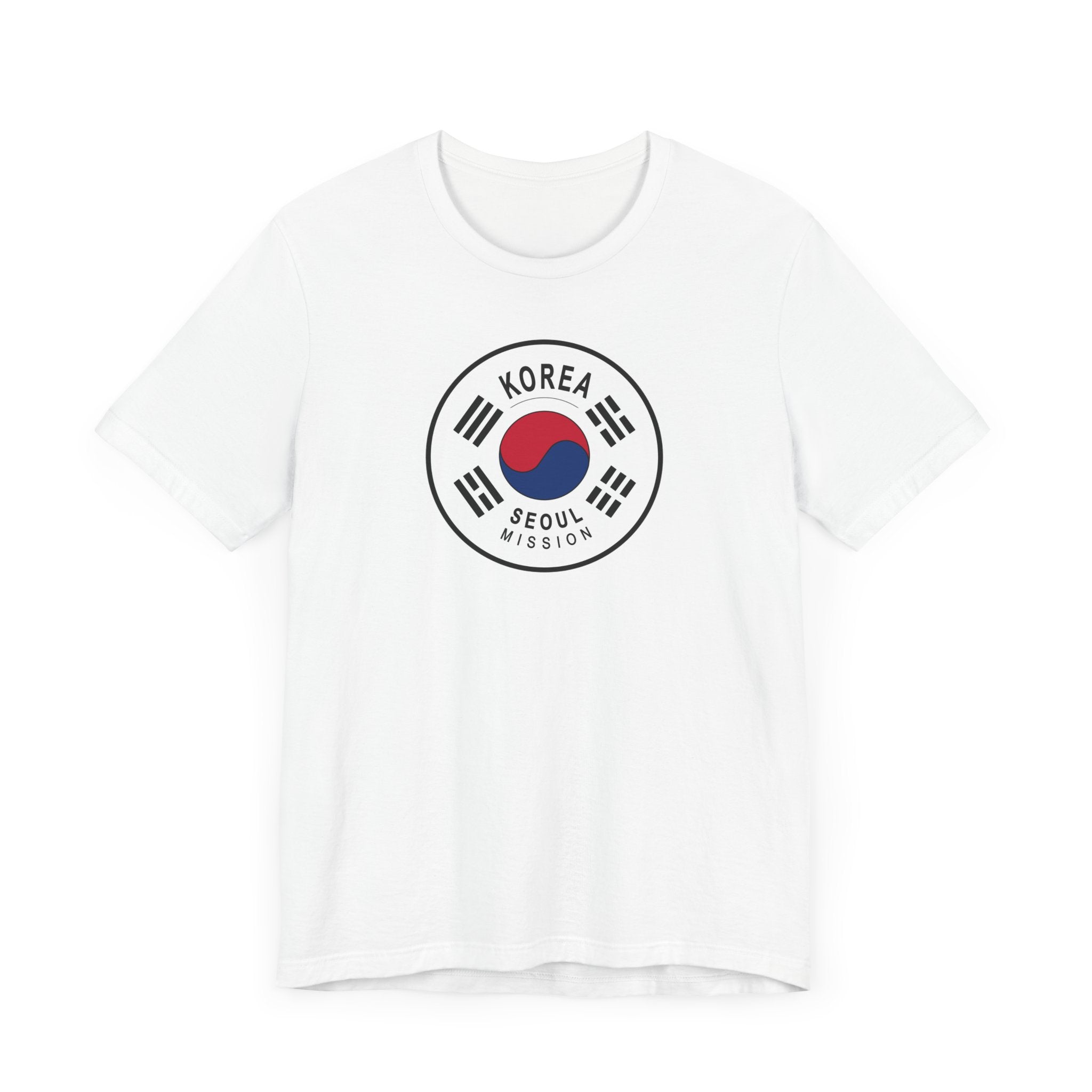 Korea Seoul Mission Flag Logo (White Border) T-shirt - Latter-Day Saint LDS Missionary Gift - Book of Mormon