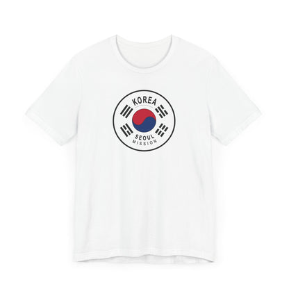 Korea Seoul Mission Flag Logo (White Border) T-shirt - Latter-Day Saint LDS Missionary Gift - Book of Mormon