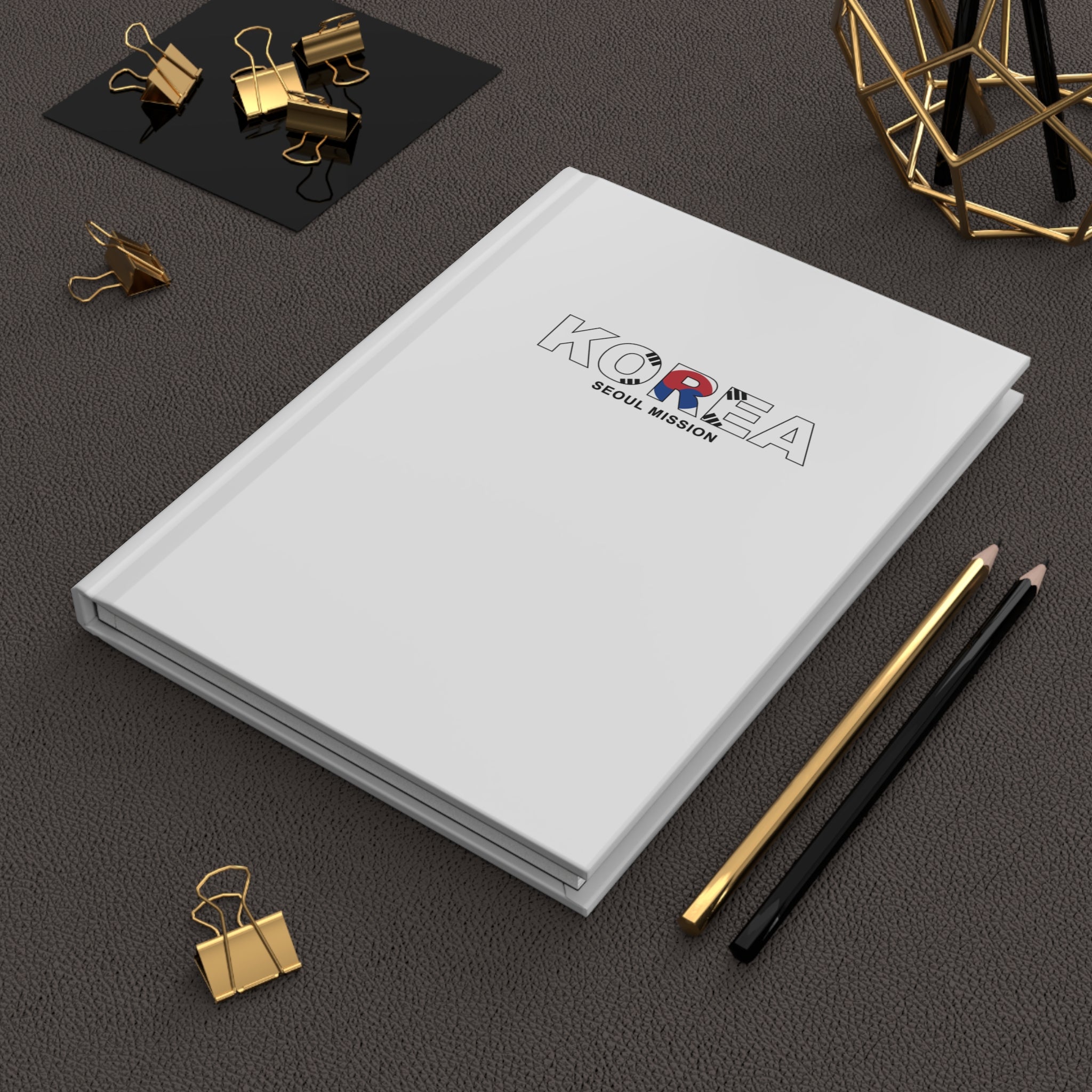 Korea Seoul Mission Flag Title White Hardcover Journal Matte - Latter-Day Saint LDS Missionary Gift - Book of Mormon