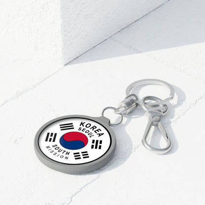 Korea Seoul South Mission Circle Flag Key Tag - Latter-Day Saint LDS Missionary Gift - Book of Mormon