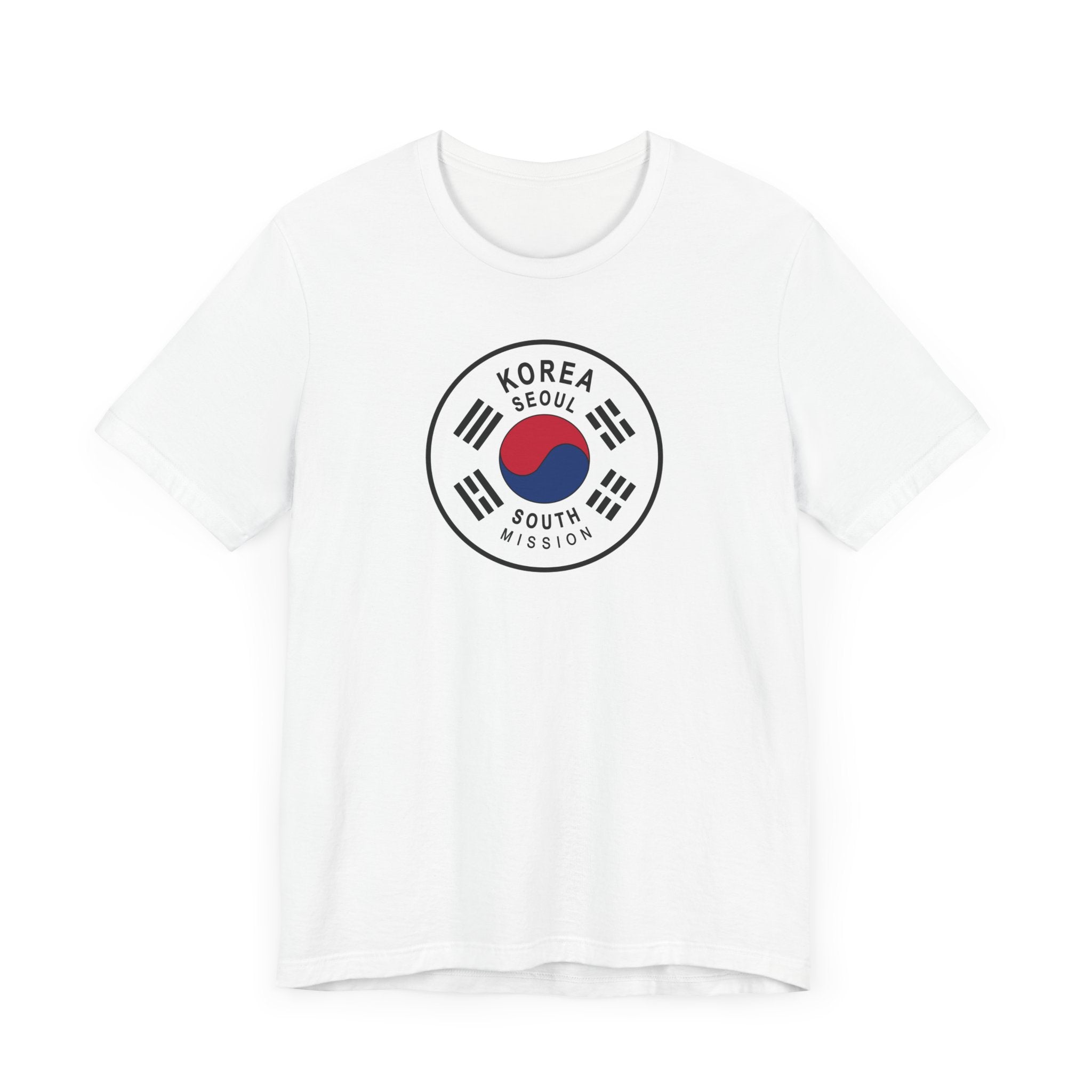 Korea Seoul South Mission Flag Logo (White Border) T-shirt - Latter-Day Saint LDS Missionary Gift - Book of Mormon