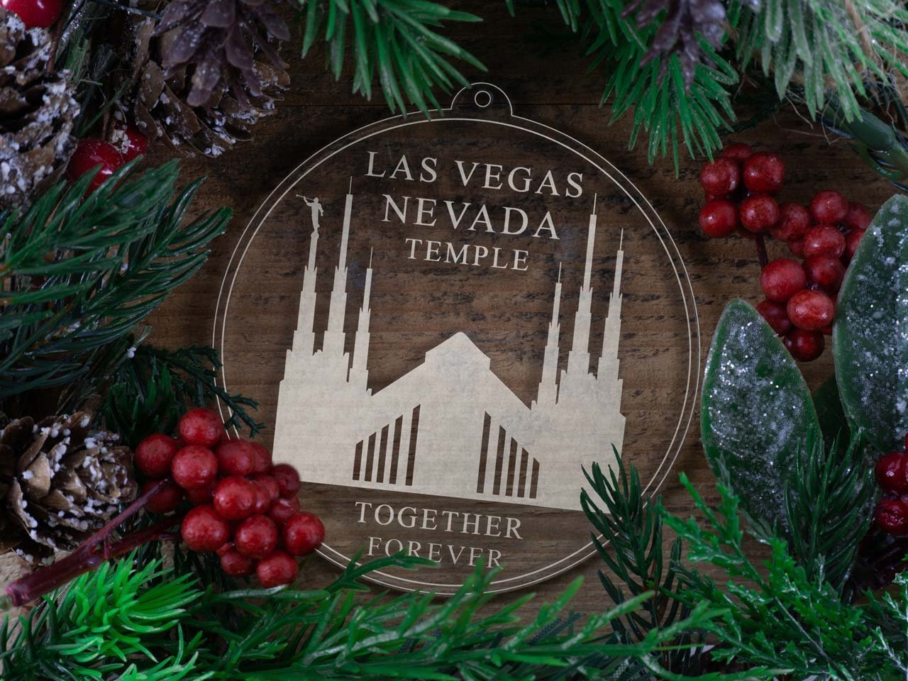 Las Vegas Nevada Temple Christmas Ornament - Latter-Day Saint LDS Missionary Gift - Book of Mormon