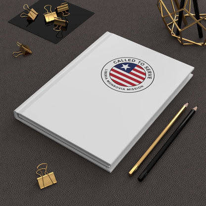 Liberia Monrovia Mission Circle Flag Called to Serve White Hardcover Journal Matte - Latter-Day Saint LDS Missionary Gift - Book of Mormon