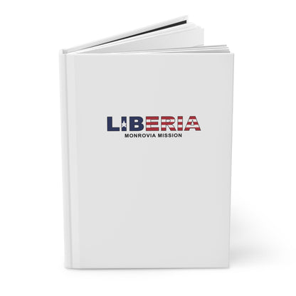 Liberia Monrovia Mission Flag Title White Hardcover Journal Matte - Latter-Day Saint LDS Missionary Gift - Book of Mormon