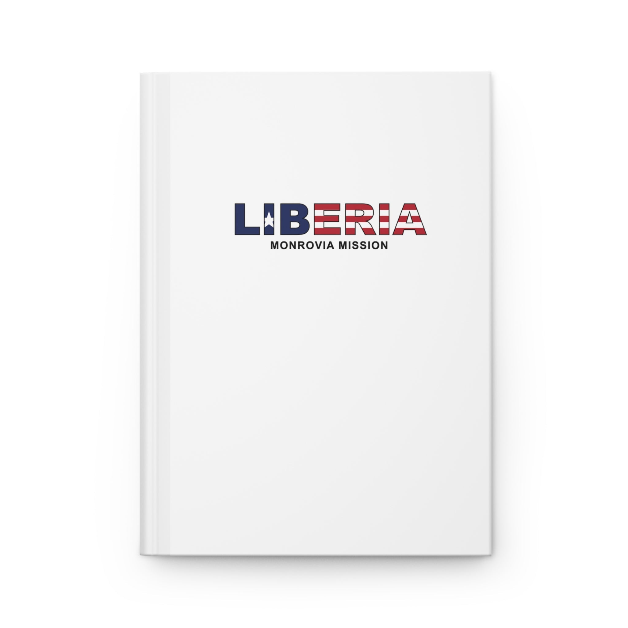 Liberia Monrovia Mission Flag Title White Hardcover Journal Matte - Latter-Day Saint LDS Missionary Gift - Book of Mormon