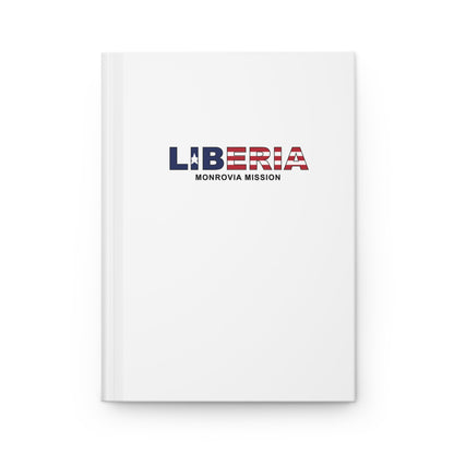 Liberia Monrovia Mission Flag Title White Hardcover Journal Matte - Latter-Day Saint LDS Missionary Gift - Book of Mormon