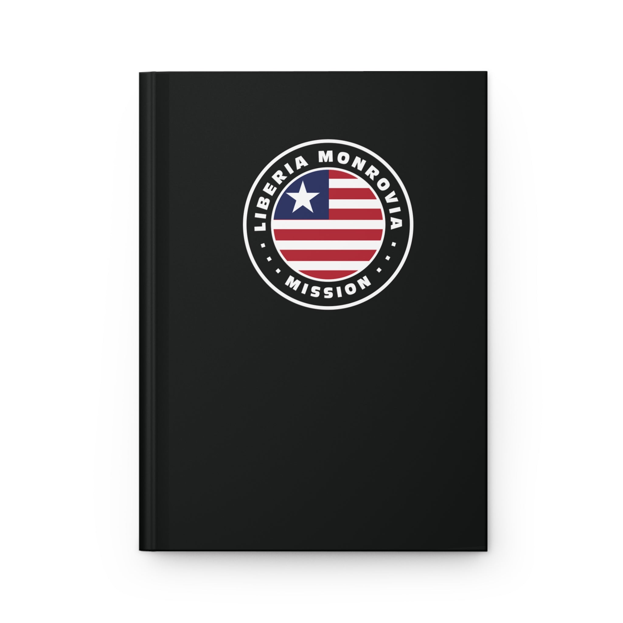 Liberia Monrovia Mission Logo Design Black Hardcover Journal Matte - Latter-Day Saint LDS Missionary Gift - Book of Mormon