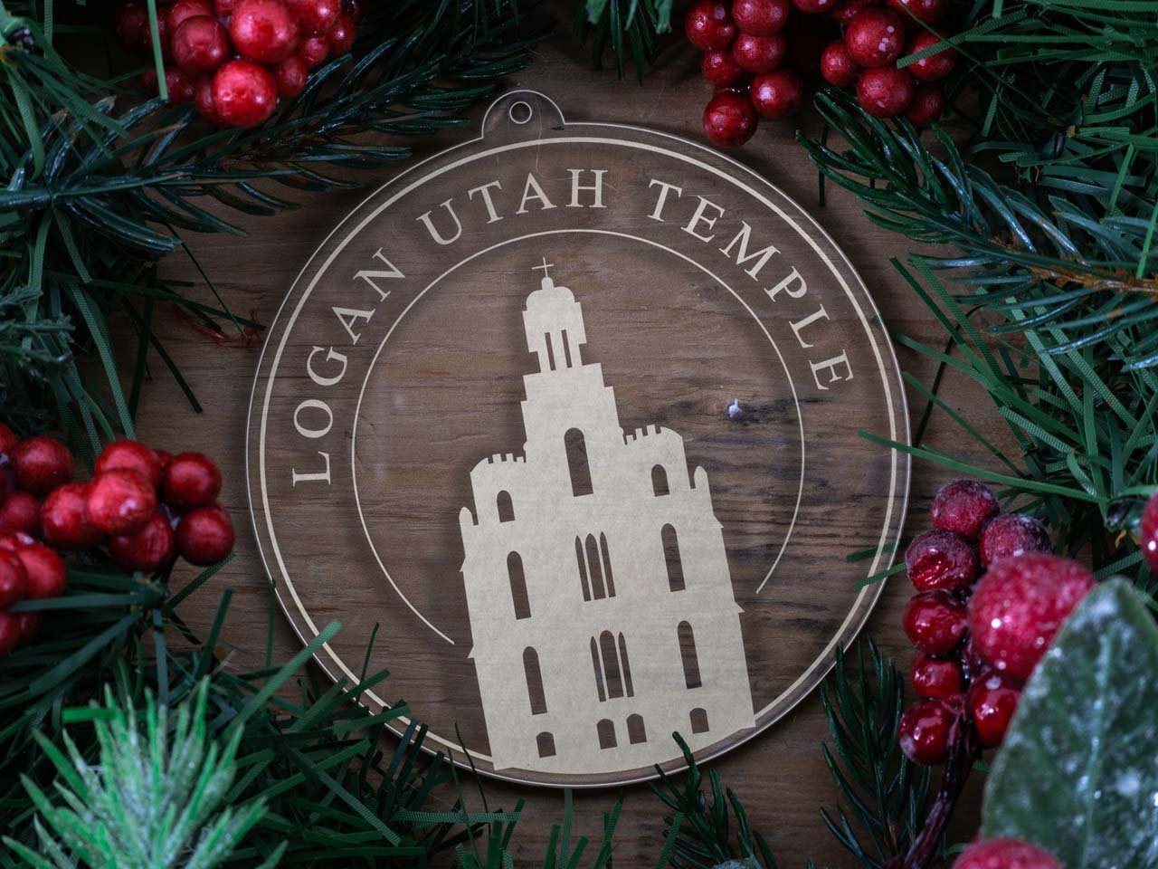 Logan Utah Temple Christmas Ornament - Latter-Day Saint LDS Missionary Gift - Book of Mormon