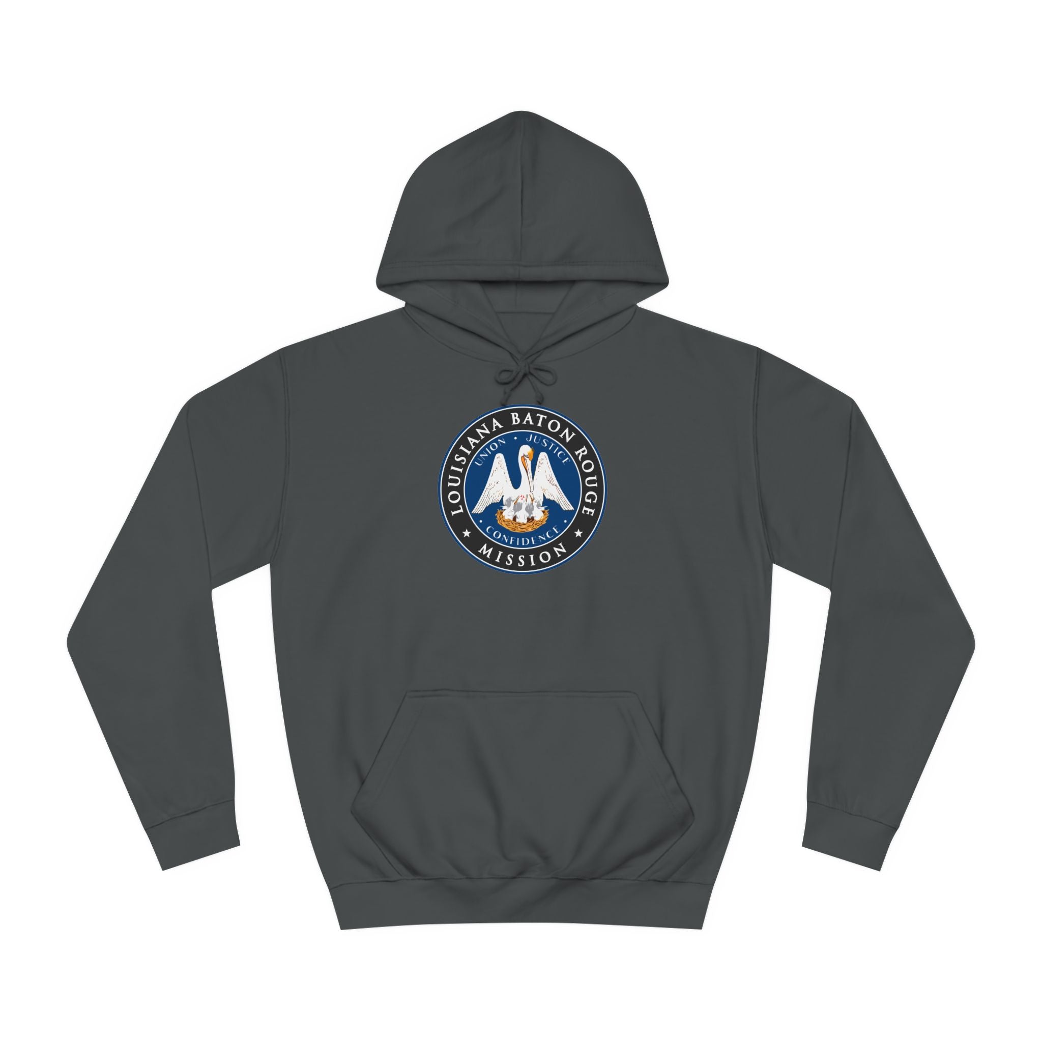 Louisiana Baton Rouge Mission State Flag Logo (Black Border) College Hoodie