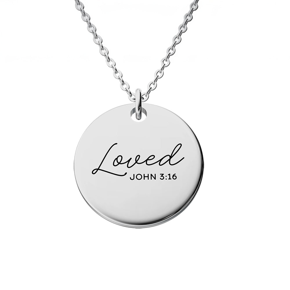 Loved John 3:16 Necklace