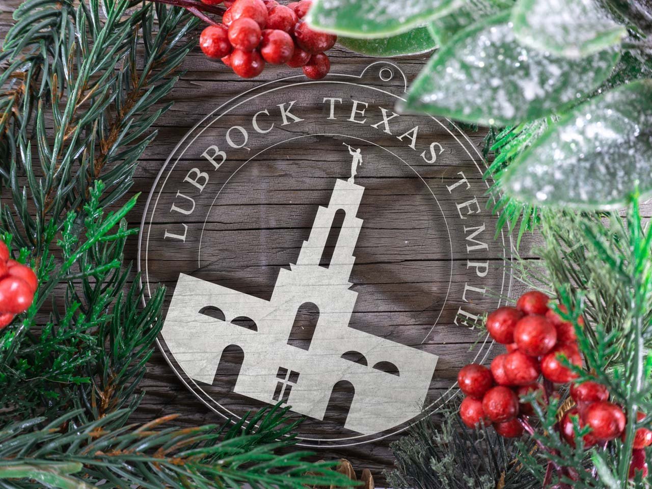 Lubbock Texas Temple Christmas Ornament - Latter-Day Saint LDS Missionary Gift - Book of Mormon