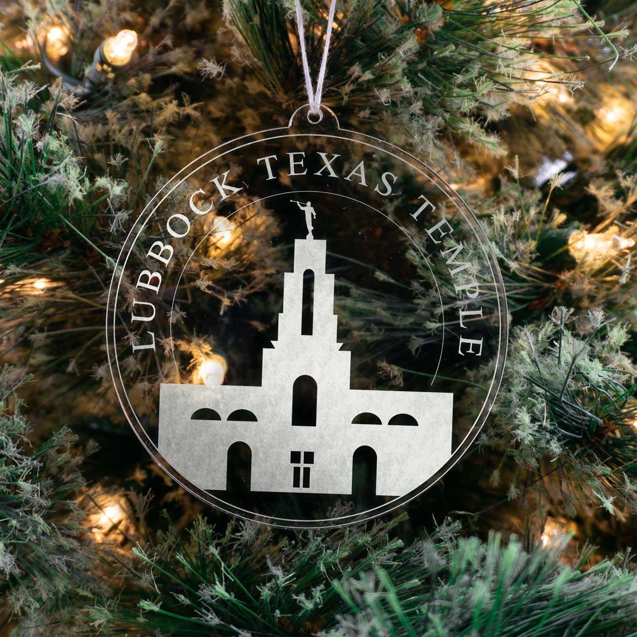 Lubbock Texas Temple Christmas Ornament - Latter-Day Saint LDS Missionary Gift - Book of Mormon