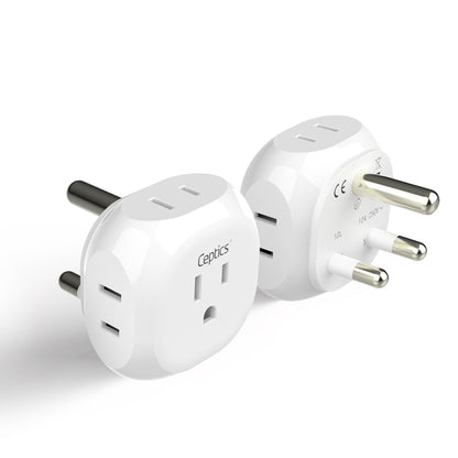 South Africa Travel Plug Adapter - 4 in 1 - Ultra Compact - Light Weight (PT-10L)