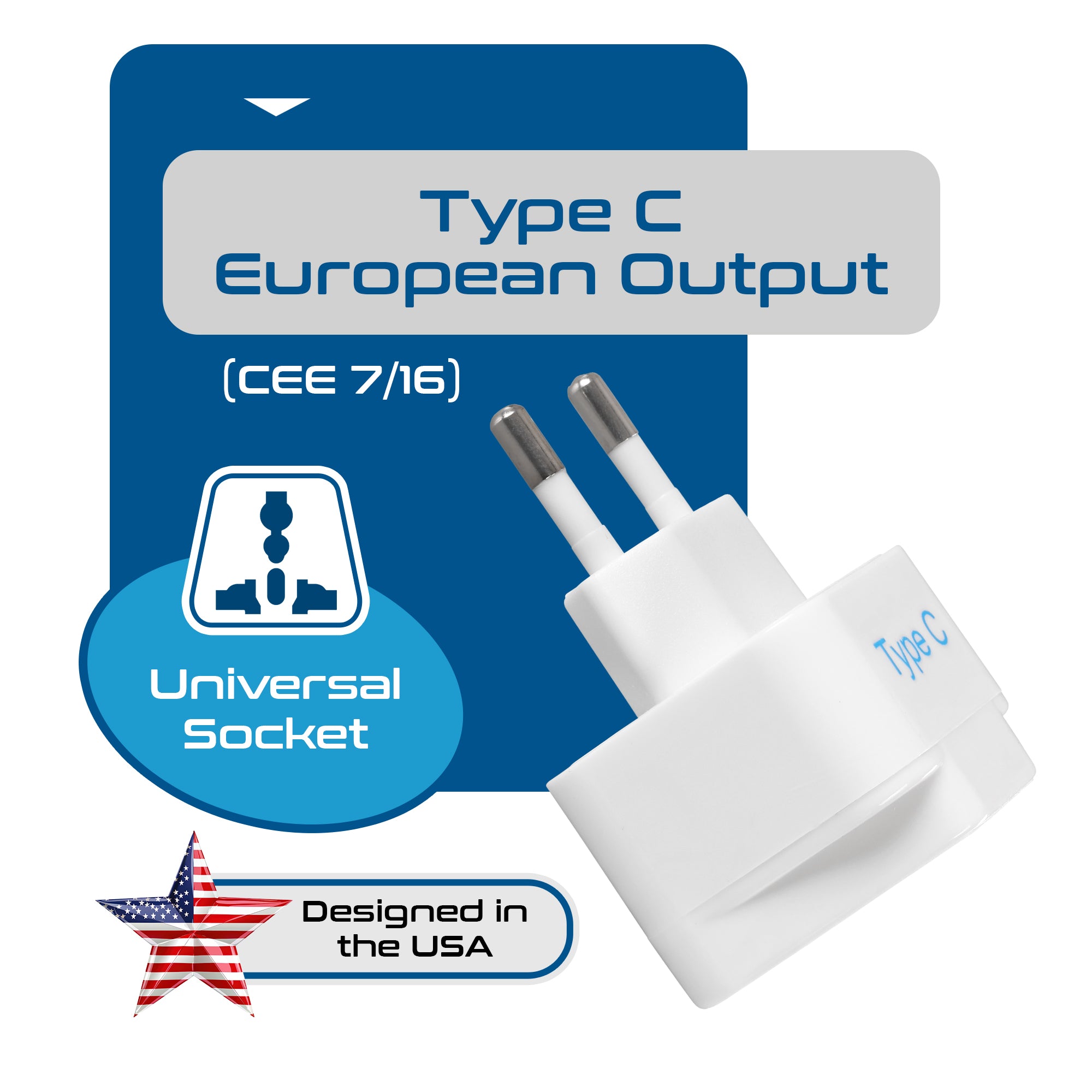 European Travel Adapter - Type C - 3 Pack (GP-9C)