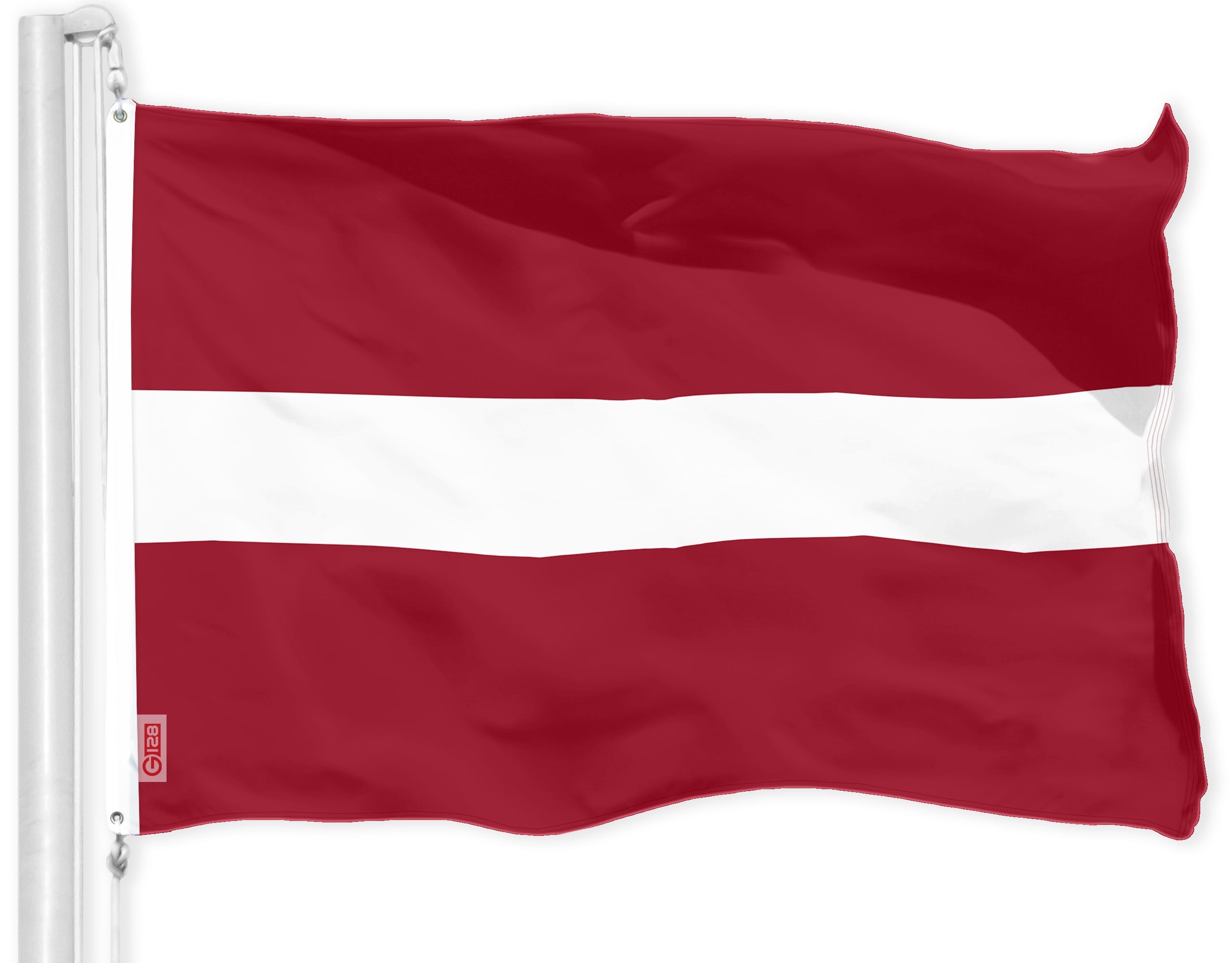 G128 Latvia Latvian Flag | 3x5 Ft | Printed 150D Polyester - Indoor/Outdoor, Vibrant Colors, Brass Grommets, Quality Polyester, Much Thicker More Durable Than 100D 75D Polyester