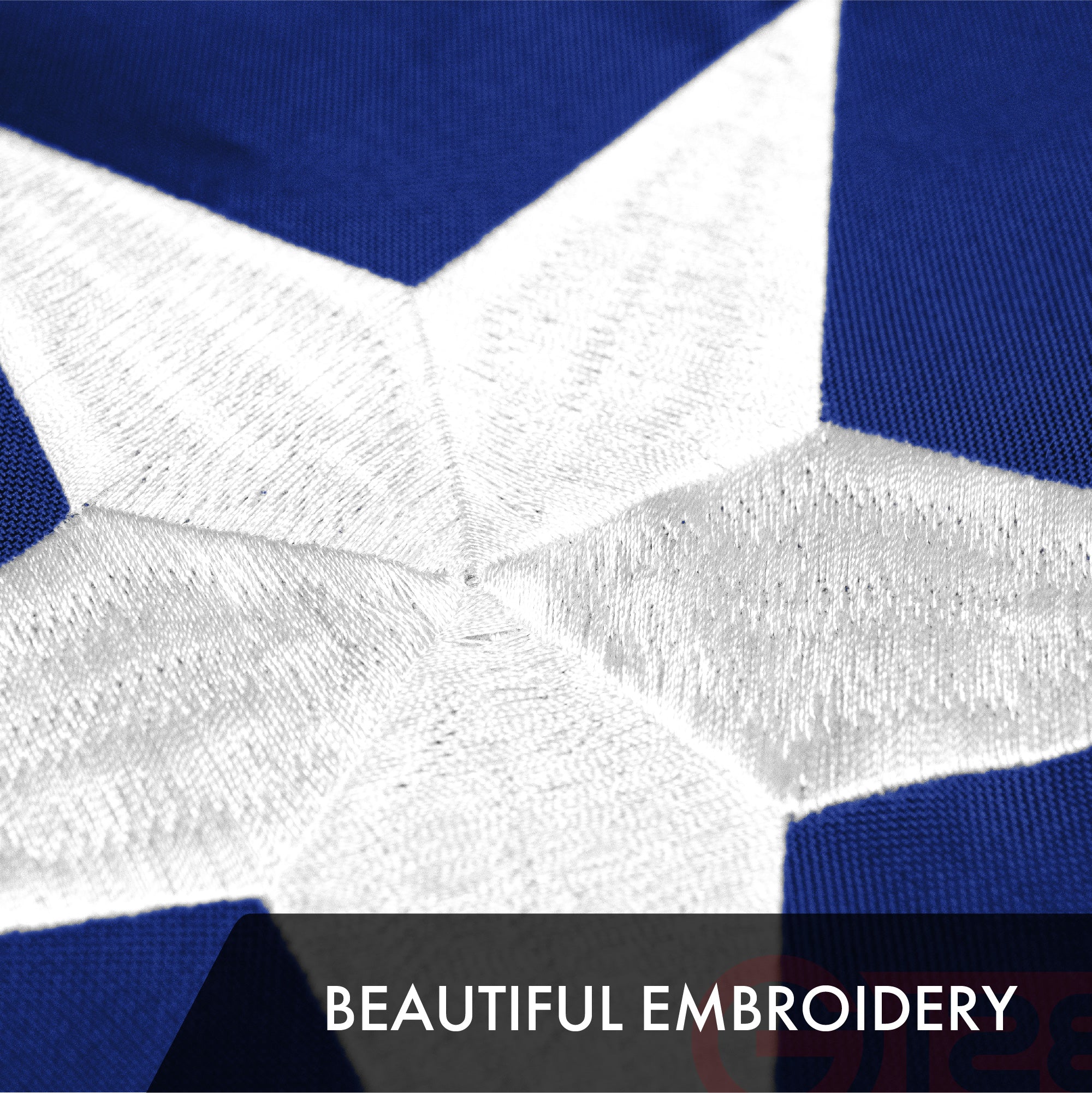 North Carolina State Flag 300D Embroidered Polyester 3x5 Ft