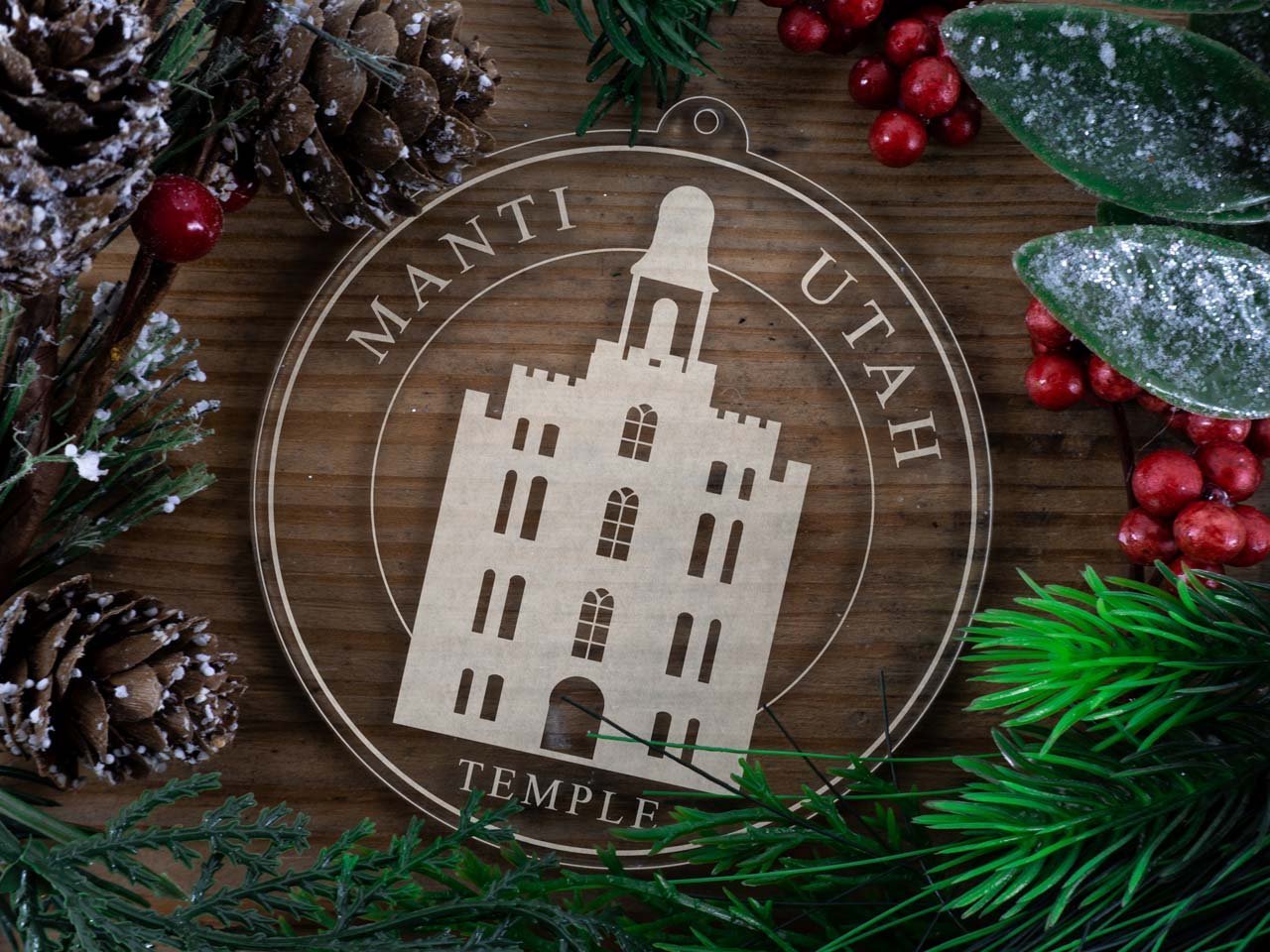 Manti Utah Temple Christmas Ornament - Latter-Day Saint LDS Missionary Gift - Book of Mormon