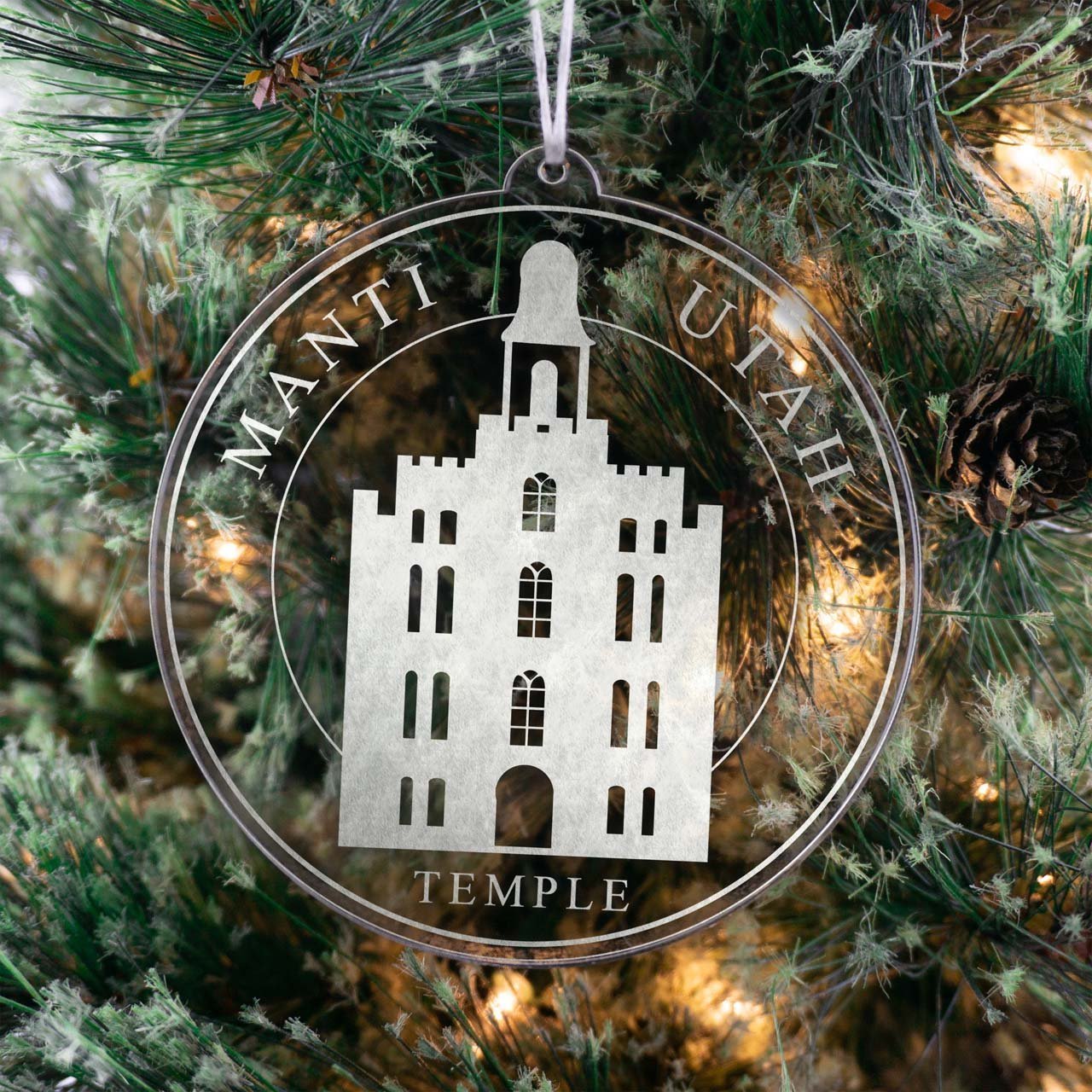 Manti Utah Temple Christmas Ornament - Latter-Day Saint LDS Missionary Gift - Book of Mormon