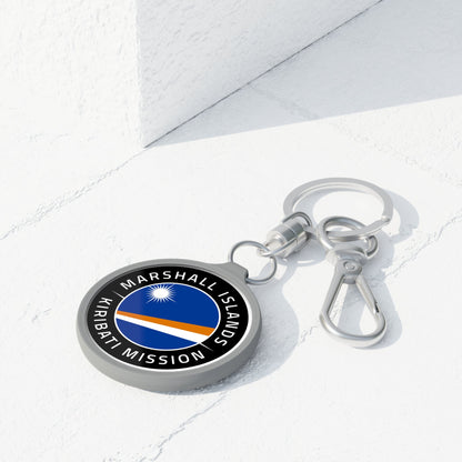 Marshall Islands - Kiribati Mission Circle Flag Key Tag - Latter-Day Saint LDS Missionary Gift - Book of Mormon