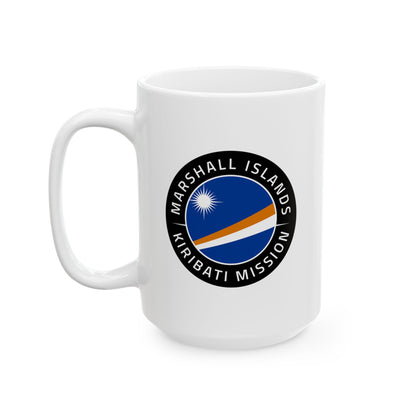 Marshall Islands - Kiribati Mission Circular Flag White Ceramic Mug - Latter-Day Saint LDS Missionary Gift - Book of Mormon