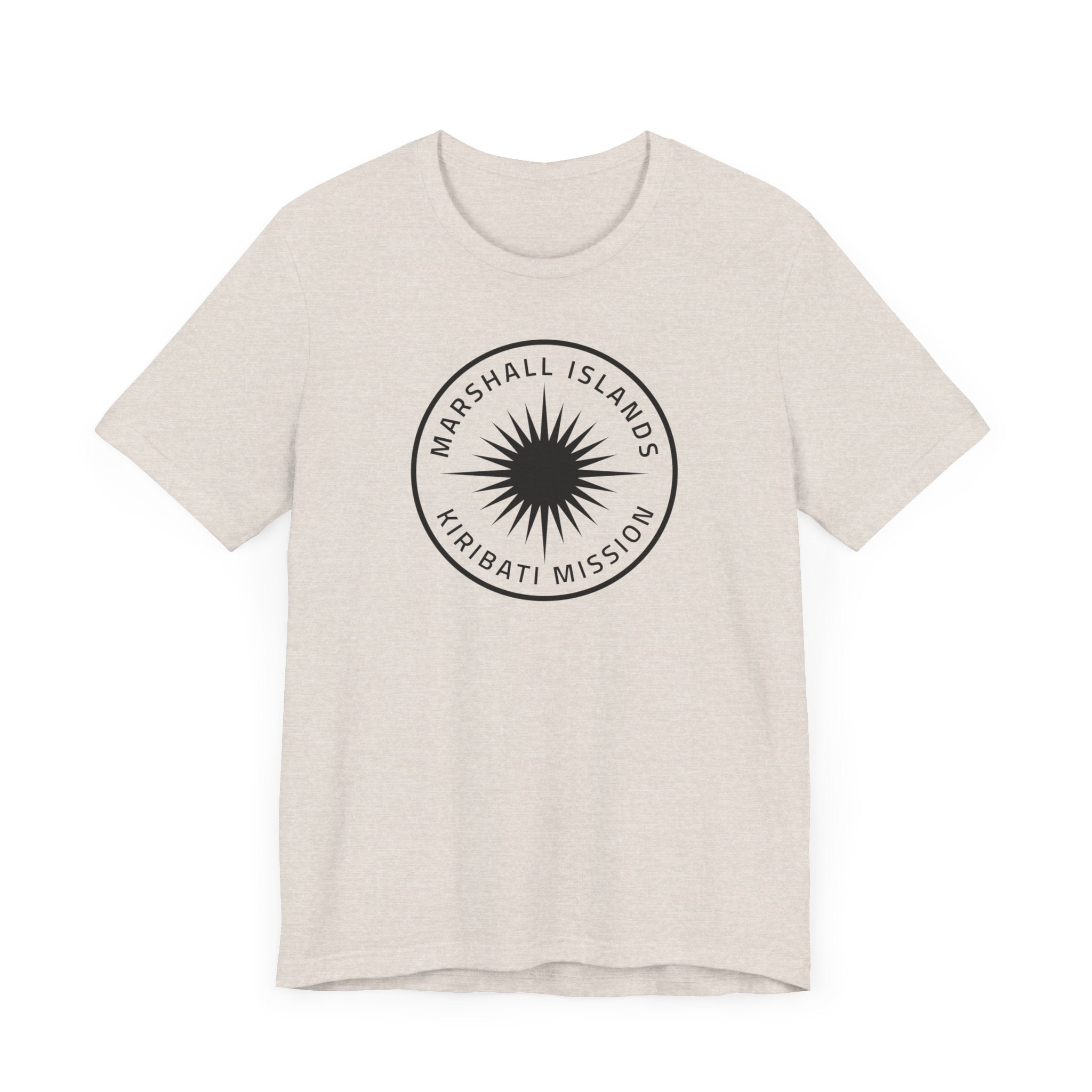 Marshall Islands - Kiribati Mission Circular Monochrome Logo T-Shirt - Latter-Day Saint LDS Missionary Gift - Book of Mormon