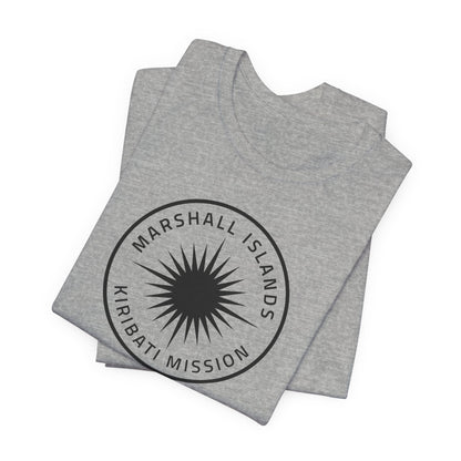 Marshall Islands - Kiribati Mission Circular Monochrome Logo T-Shirt - Latter-Day Saint LDS Missionary Gift - Book of Mormon