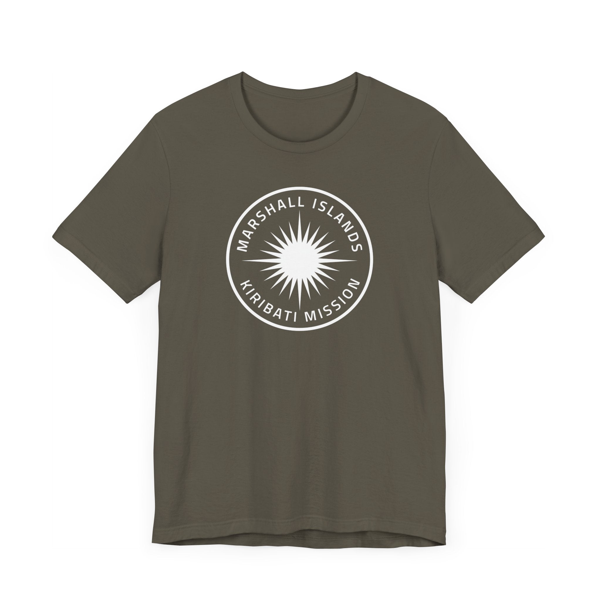 Marshall Islands - Kiribati Mission Circular Monochrome Logo T-Shirt - Latter-Day Saint LDS Missionary Gift - Book of Mormon