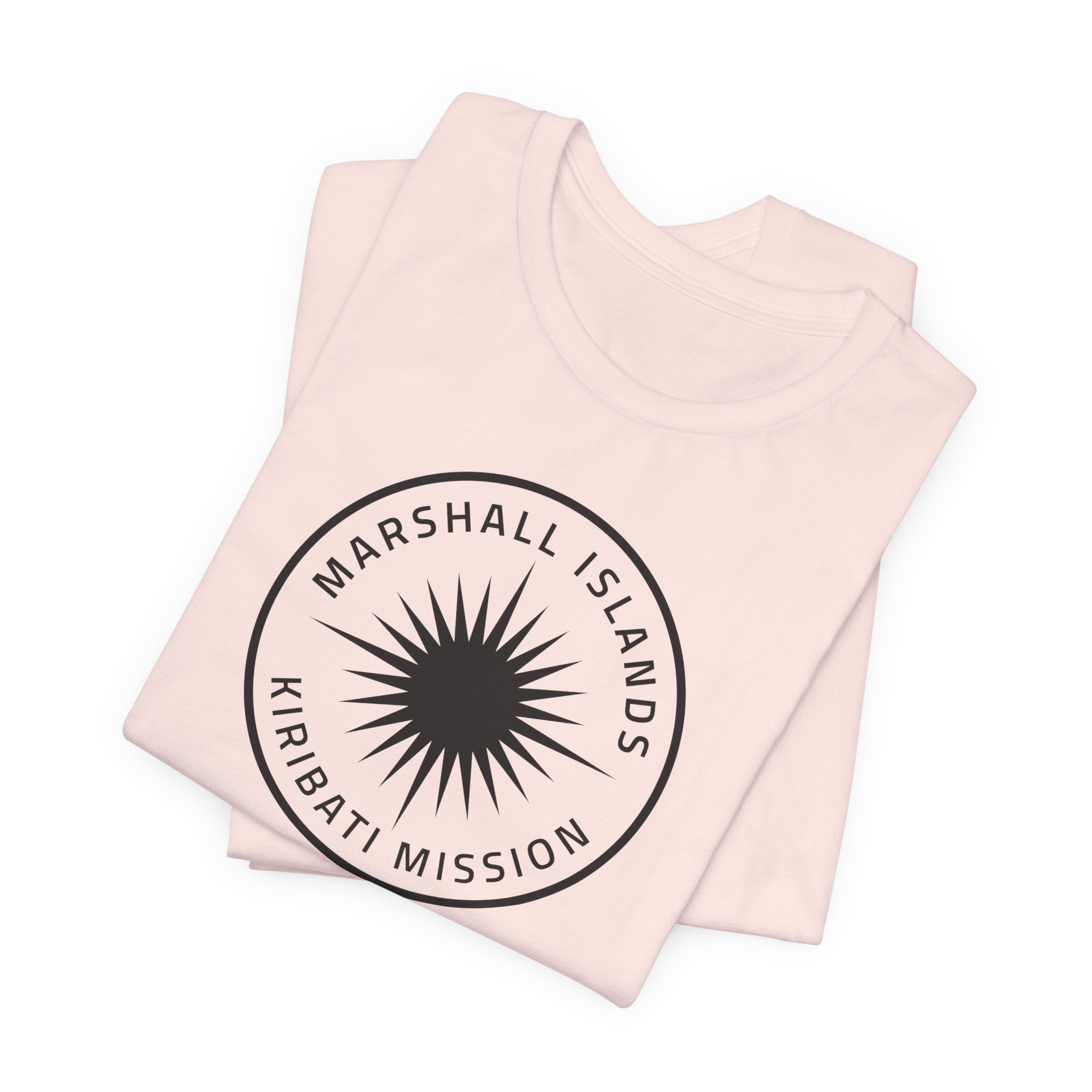 Marshall Islands - Kiribati Mission Circular Monochrome Logo T-Shirt - Latter-Day Saint LDS Missionary Gift - Book of Mormon