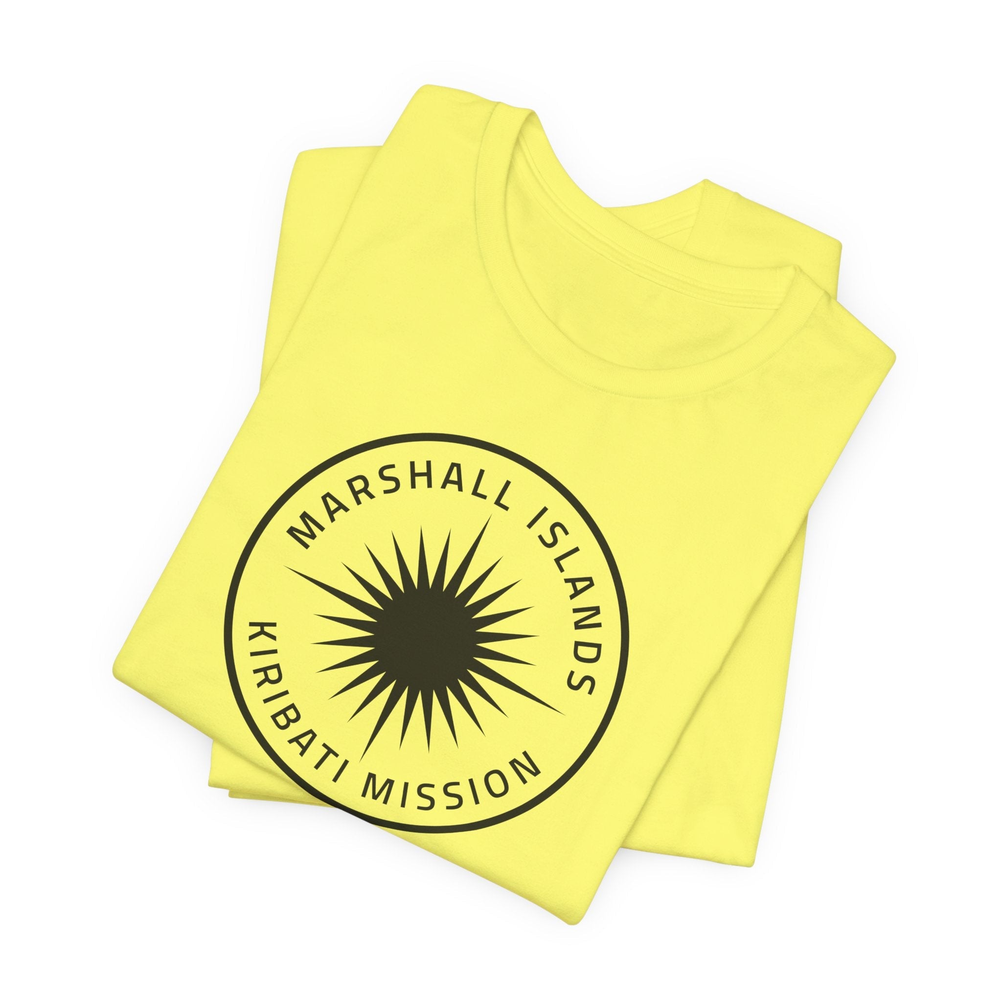 Marshall Islands - Kiribati Mission Circular Monochrome Logo T-Shirt - Latter-Day Saint LDS Missionary Gift - Book of Mormon