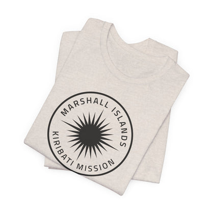 Marshall Islands - Kiribati Mission Circular Monochrome Logo T-Shirt - Latter-Day Saint LDS Missionary Gift - Book of Mormon