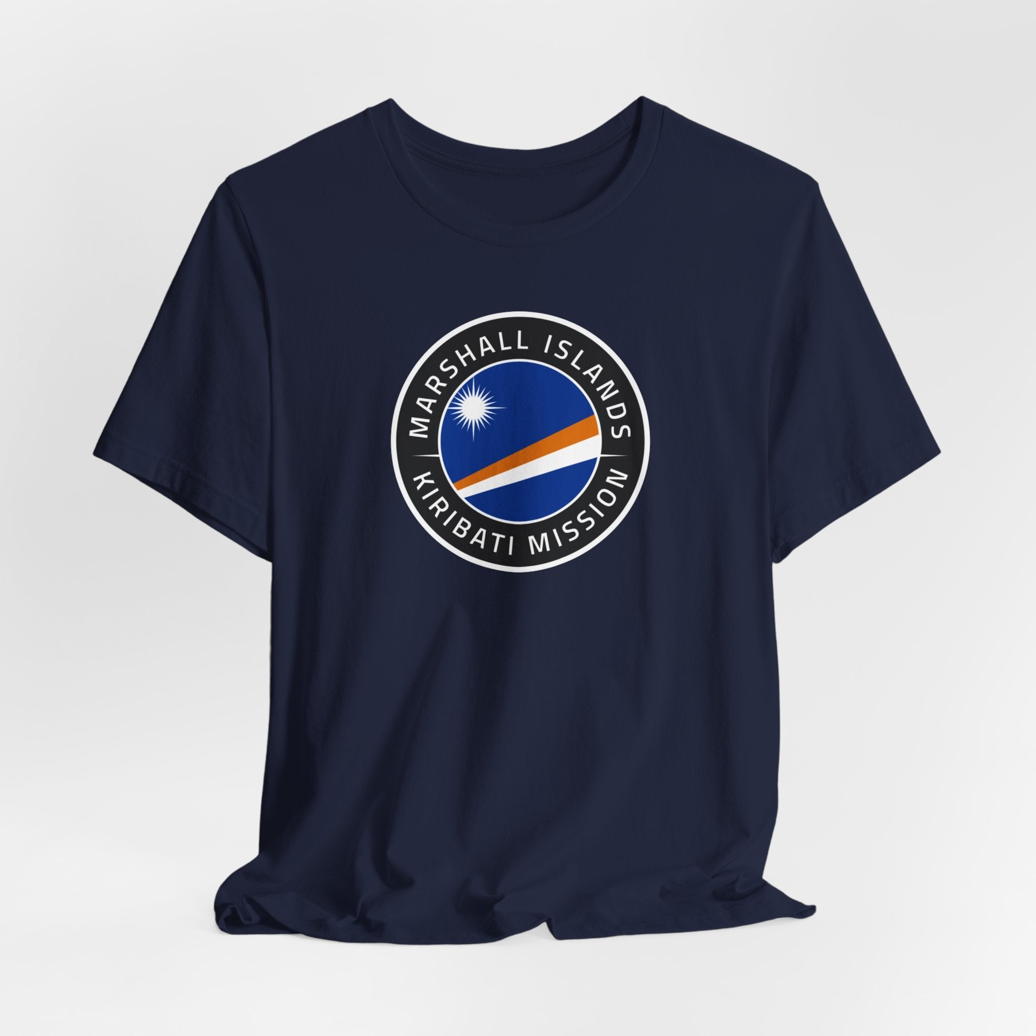 Marshall Islands - Kiribati Mission Flag Logo (Black Border) T-shirt - Latter-Day Saint LDS Missionary Gift - Book of Mormon