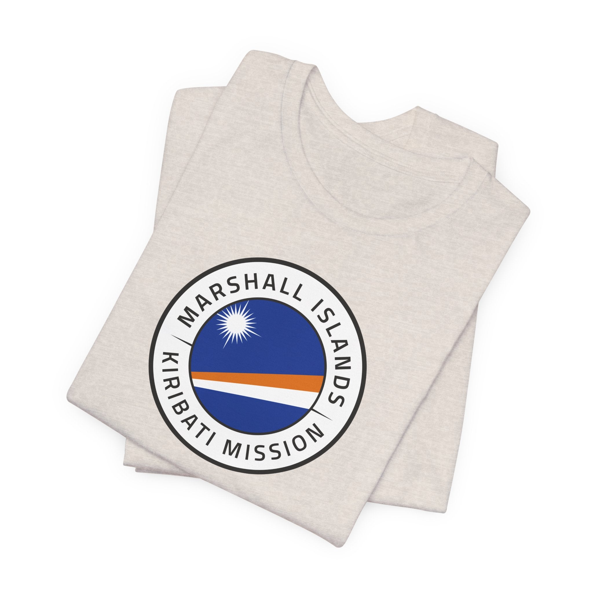 Marshall Islands - Kiribati Mission Flag Logo (White Border) T-shirt - Latter-Day Saint LDS Missionary Gift - Book of Mormon