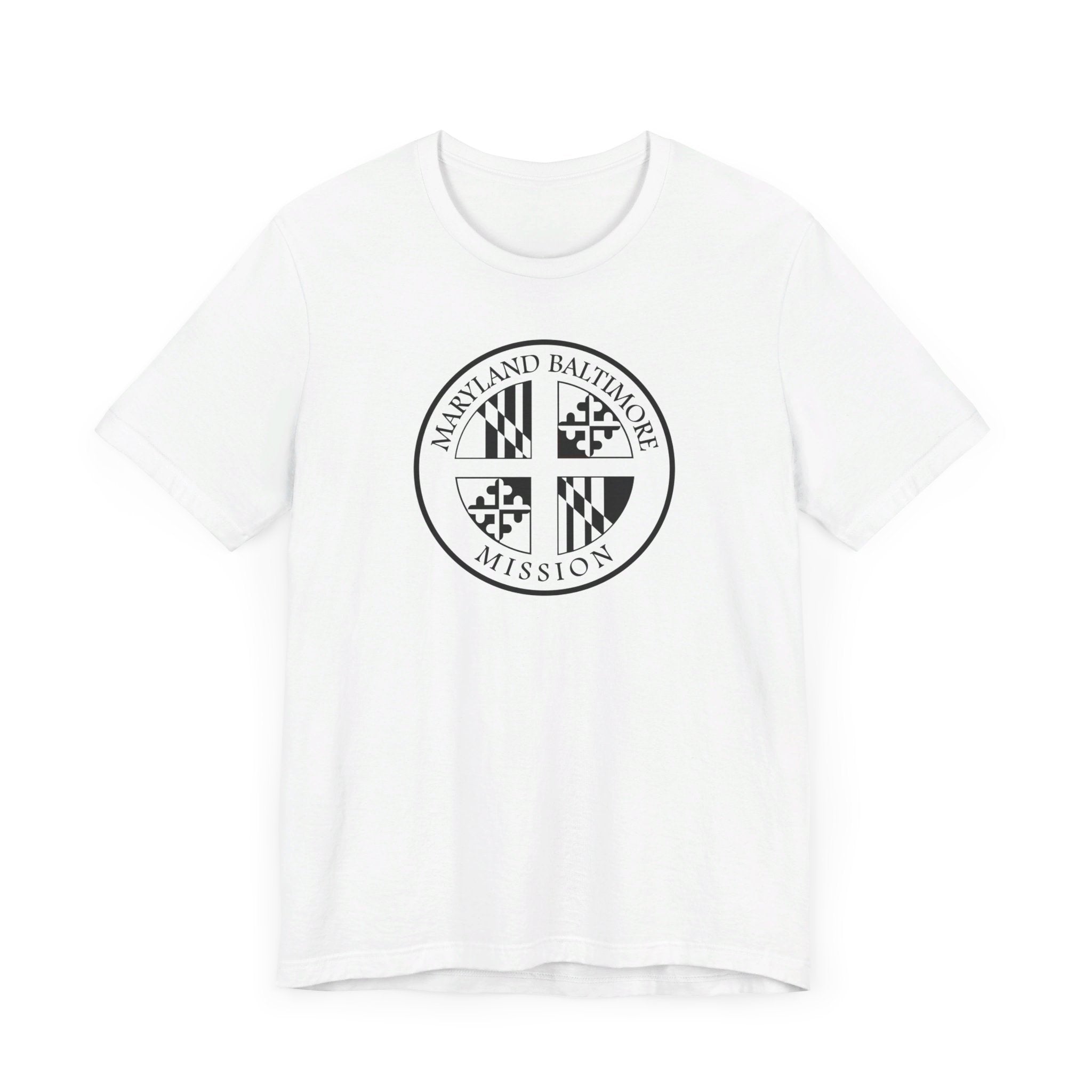 Maryland Baltimore Mission Circular Monochrome Logo T-Shirt - Latter-Day Saint LDS Missionary Gift - Book of Mormon