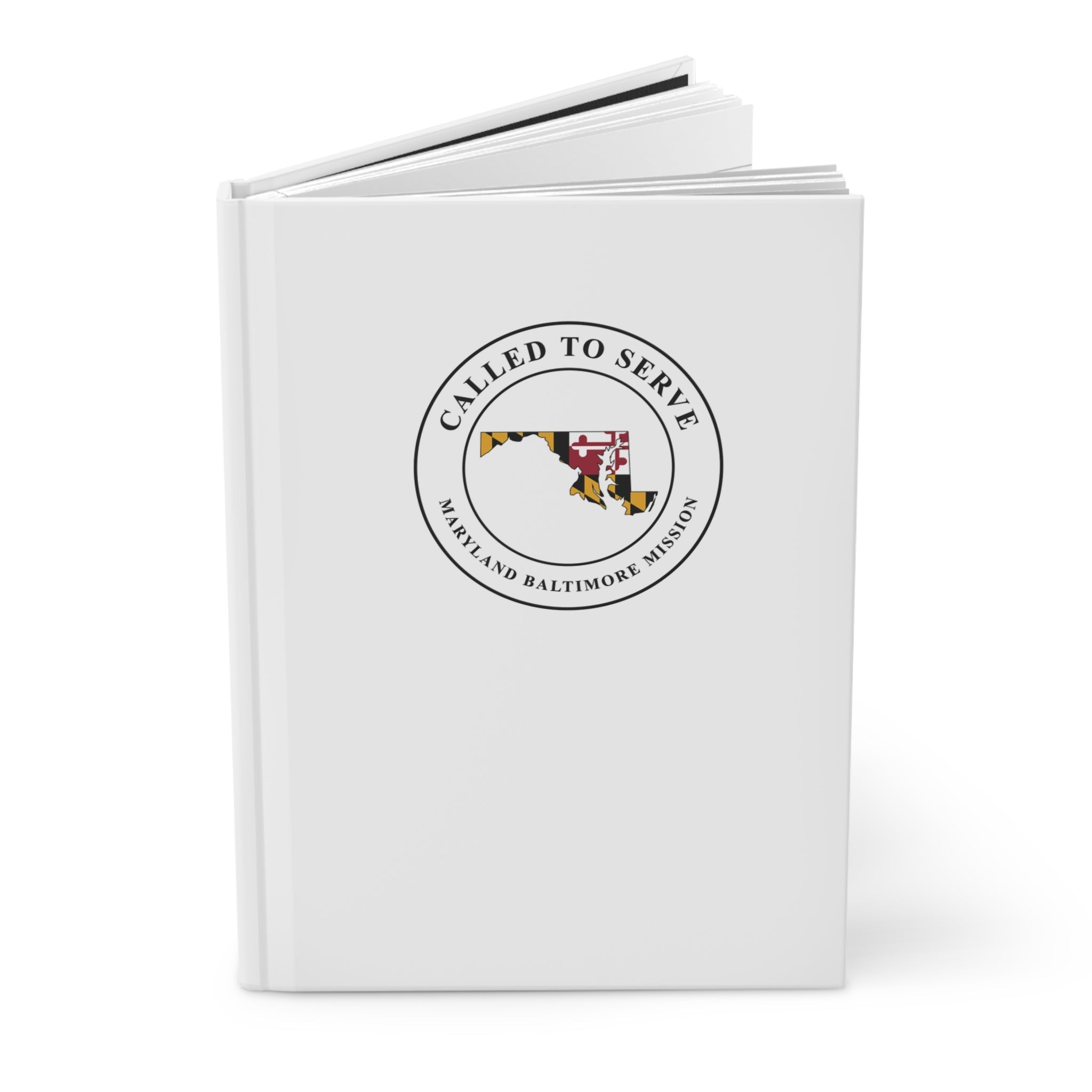 Maryland Baltimore Mission Flag Map Called to Serve White Hardcover Journal Matte - Latter-Day Saint LDS Missionary Gift - Book of Mormon